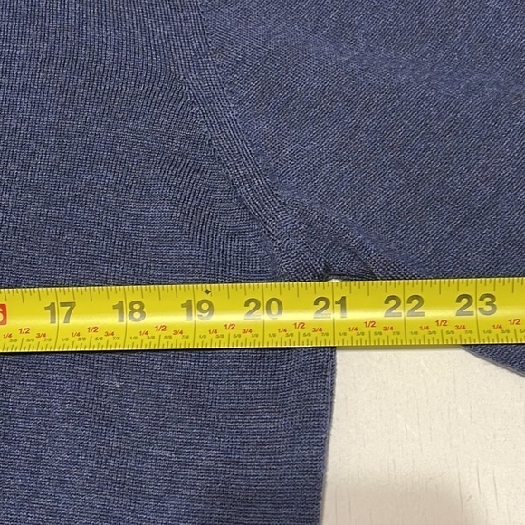 Nordstrom Men 100% Extra Fine Merino Wool Long Sleeve Sweater Shirt Size M - Picture 7 of 12